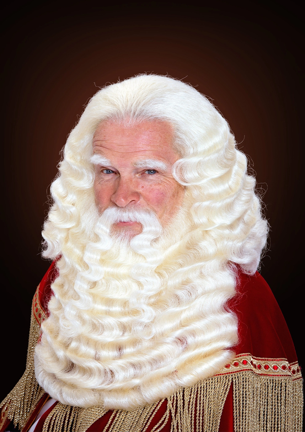 Sinterklaas baardstel E1 San Nicolas — Opzij van pruik, baard en snor